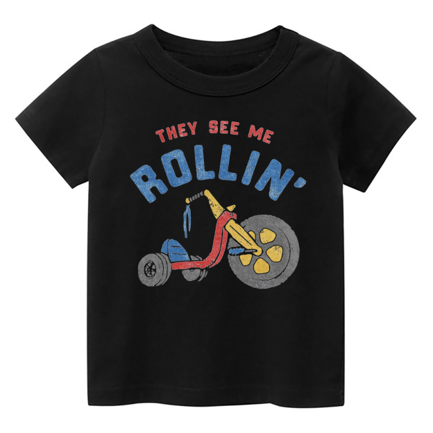 They See Me Rollin' Kids Shirt