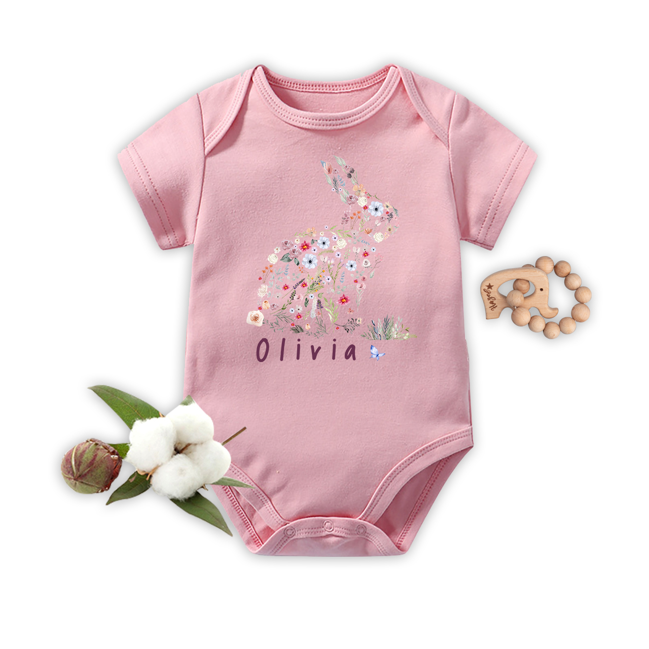 Nordic Style Bear Baby Bodysuit