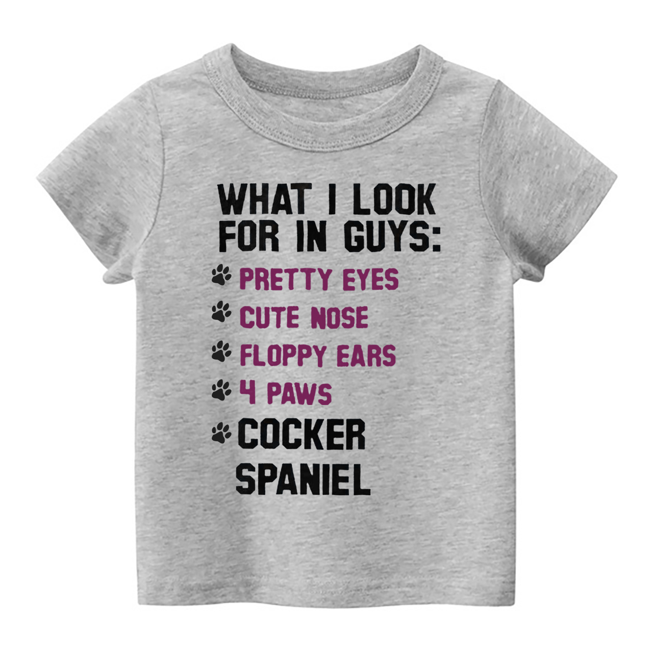 Cocker Spaniel List Kids Shirt
