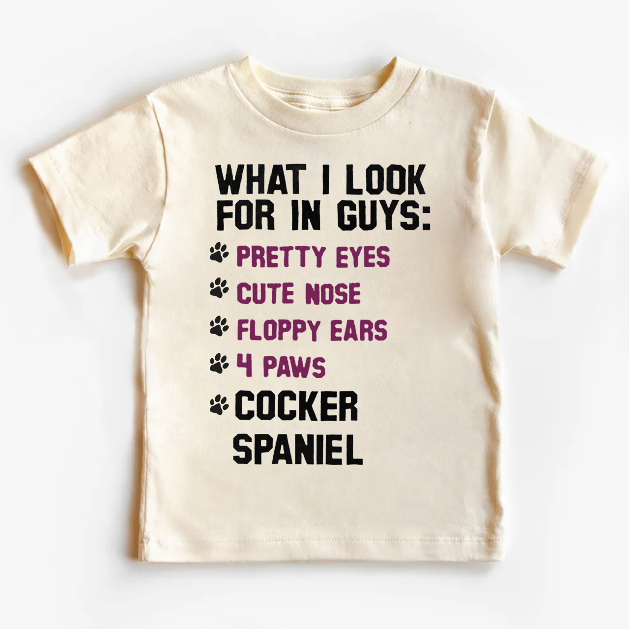 Cocker Spaniel List Kids Shirt