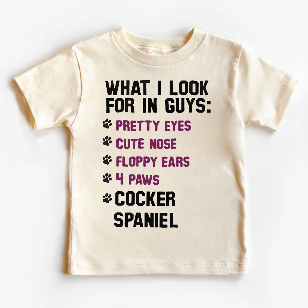 Cocker Spaniel List Kids Shirt