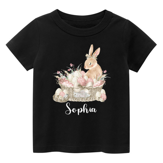 Happy Easter Bunny Basket Kids T-Shirt