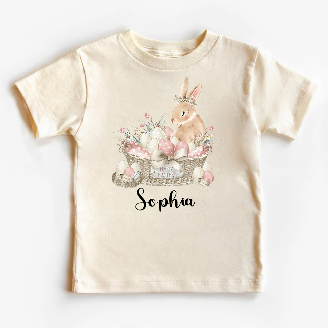 Happy Easter Bunny Basket Kids T-Shirt