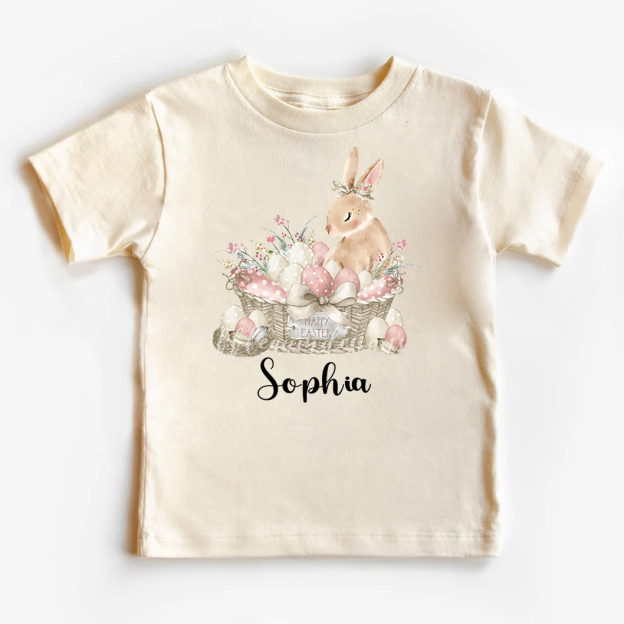 Happy Easter Bunny Basket Kids T-Shirt