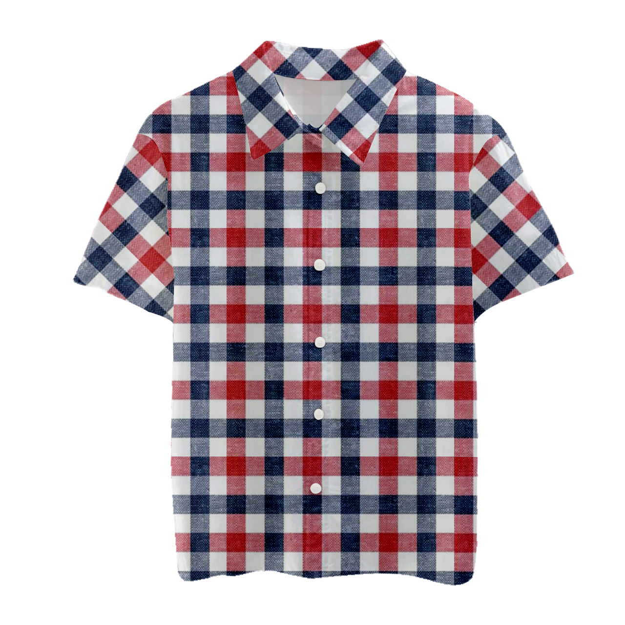 Red&Blue Plaid Family Matching Button Shirt