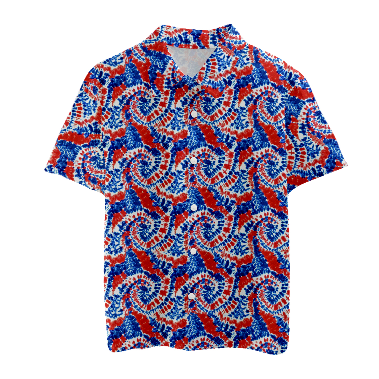 Red&Blue Whirlpool Family Matching Button Shirt