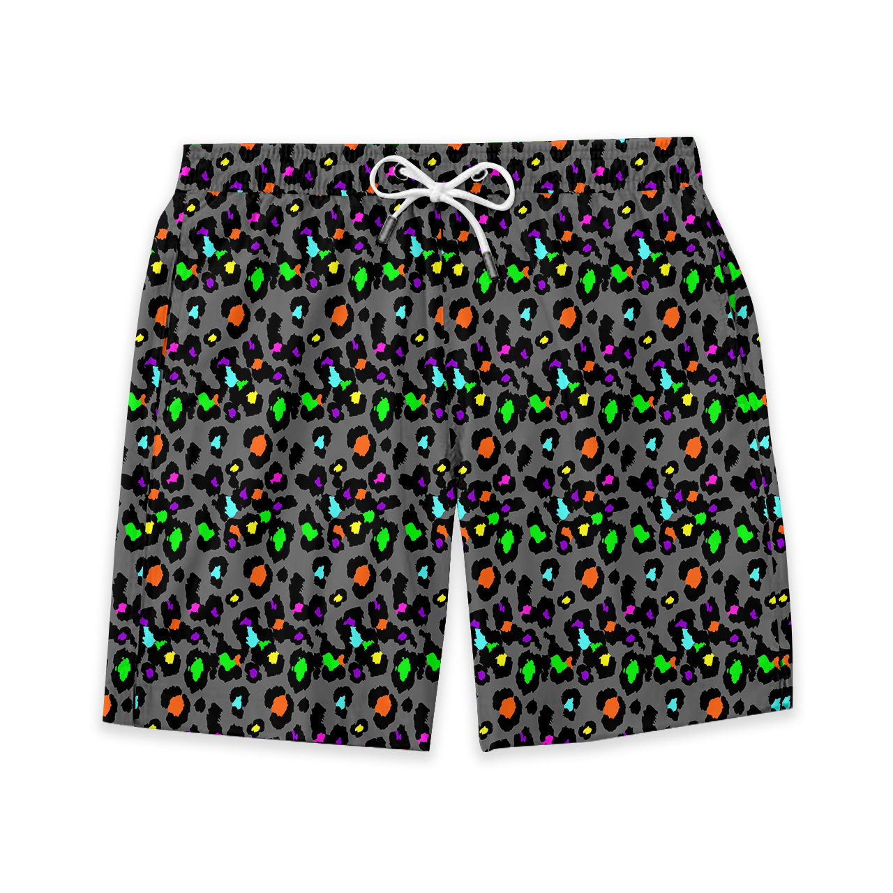 Color Leopard Print Dad&Me Matching Shorts