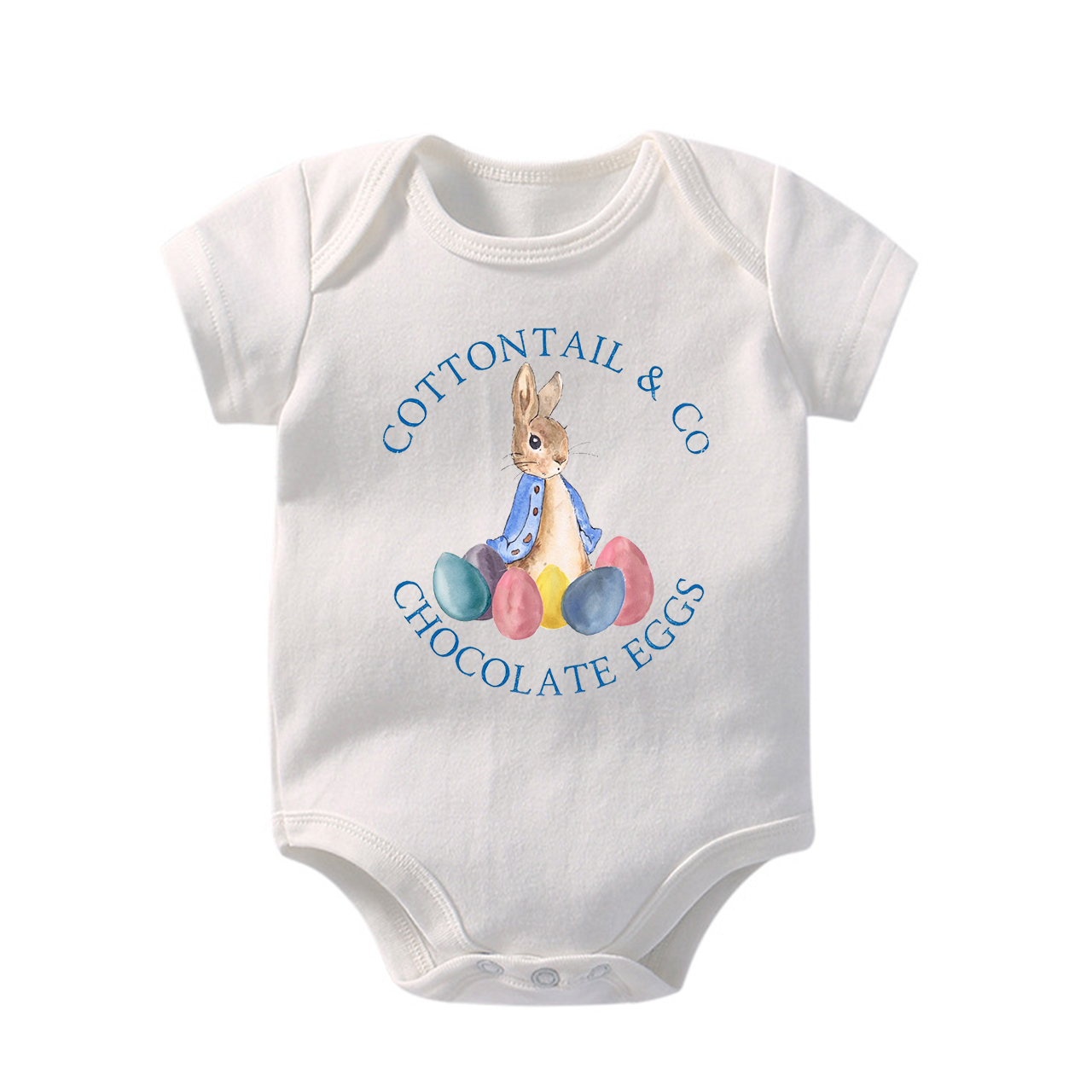 Peter Rabbit Chocolate Eggs Baby Bodysuit