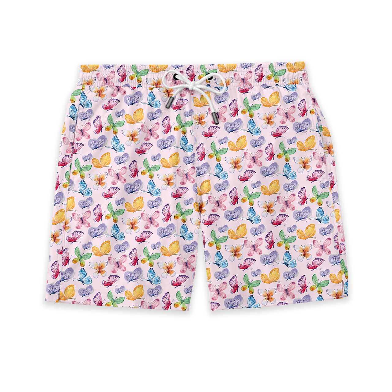Multicolor Butterfly Kids Shorts