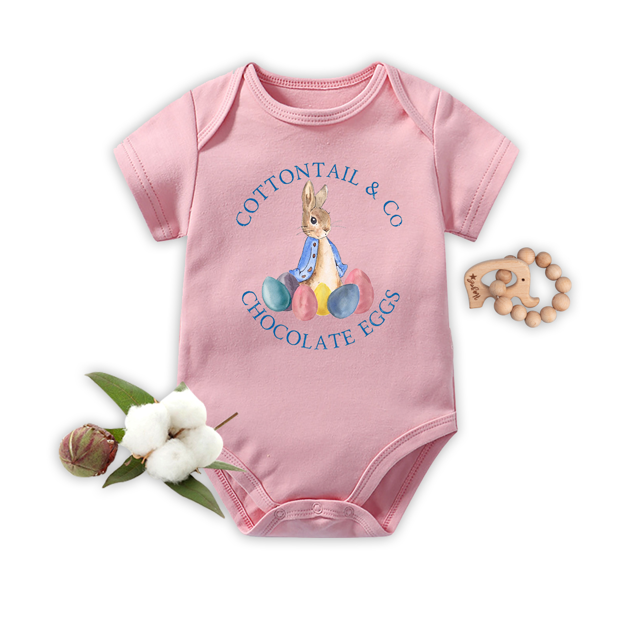 Peter Rabbit Chocolate Eggs Baby Bodysuit