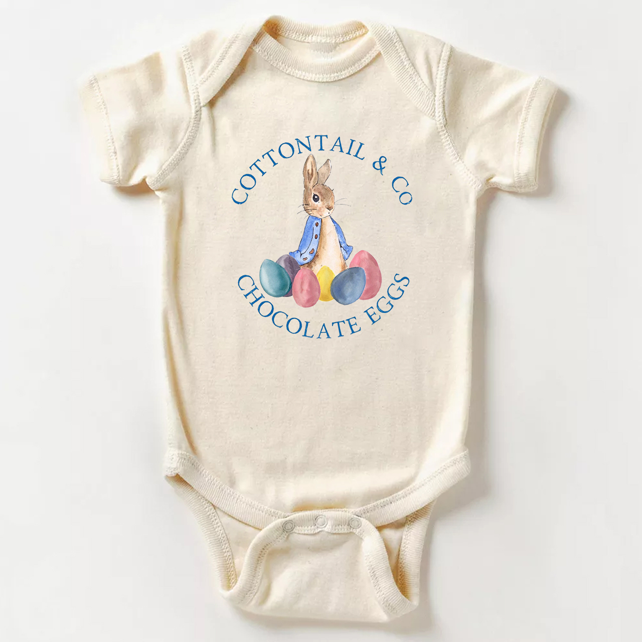 Peter Rabbit Chocolate Eggs Baby Bodysuit