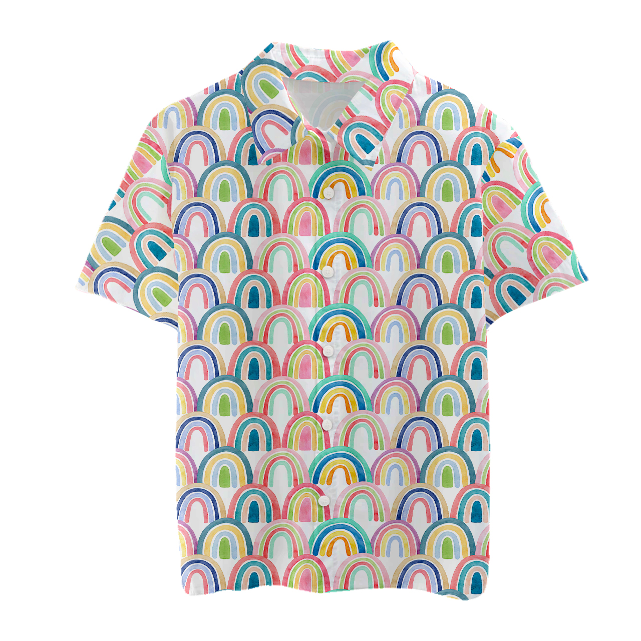Rainbow Scale Kids Button Shirt