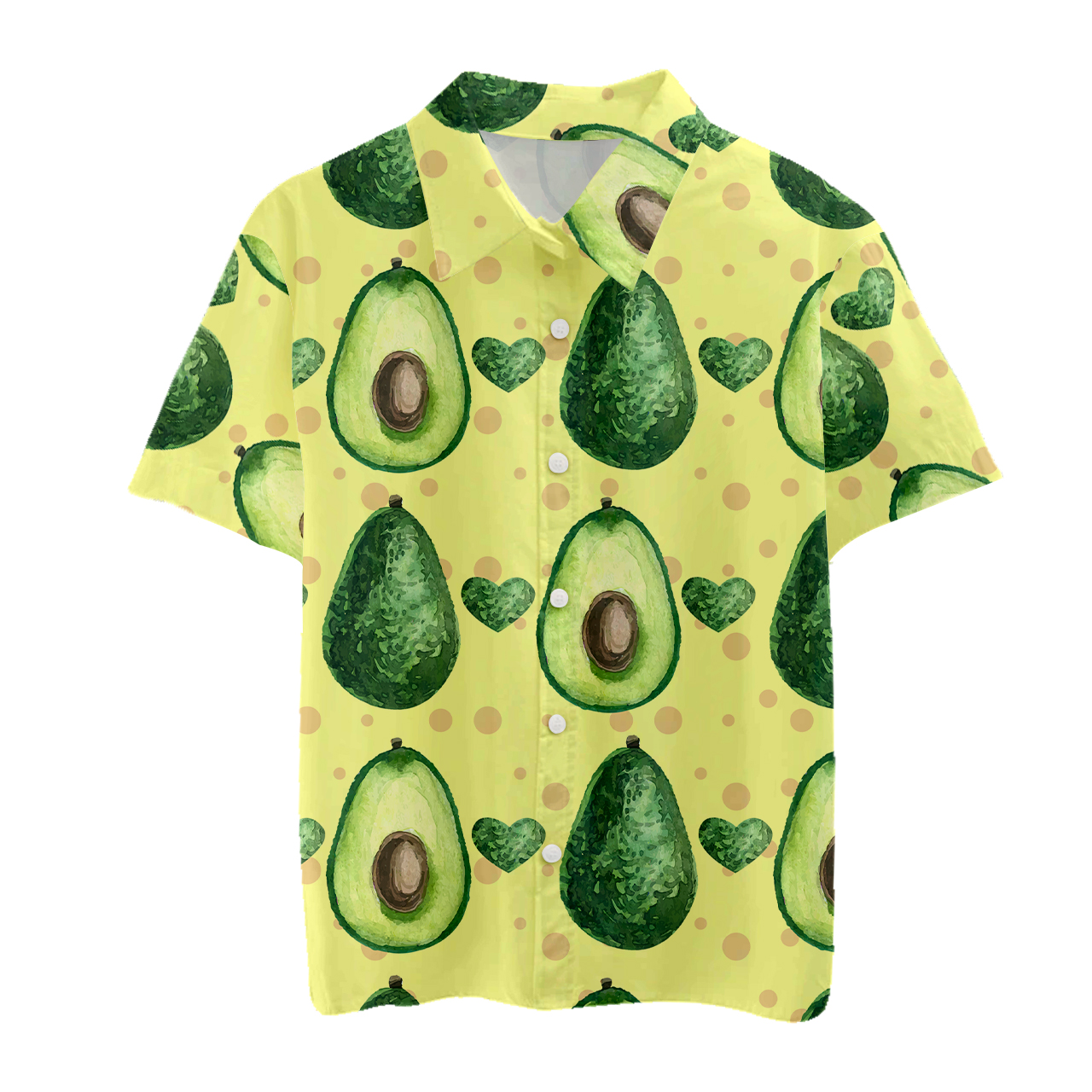Avocado Fruit Kids Button Shirt