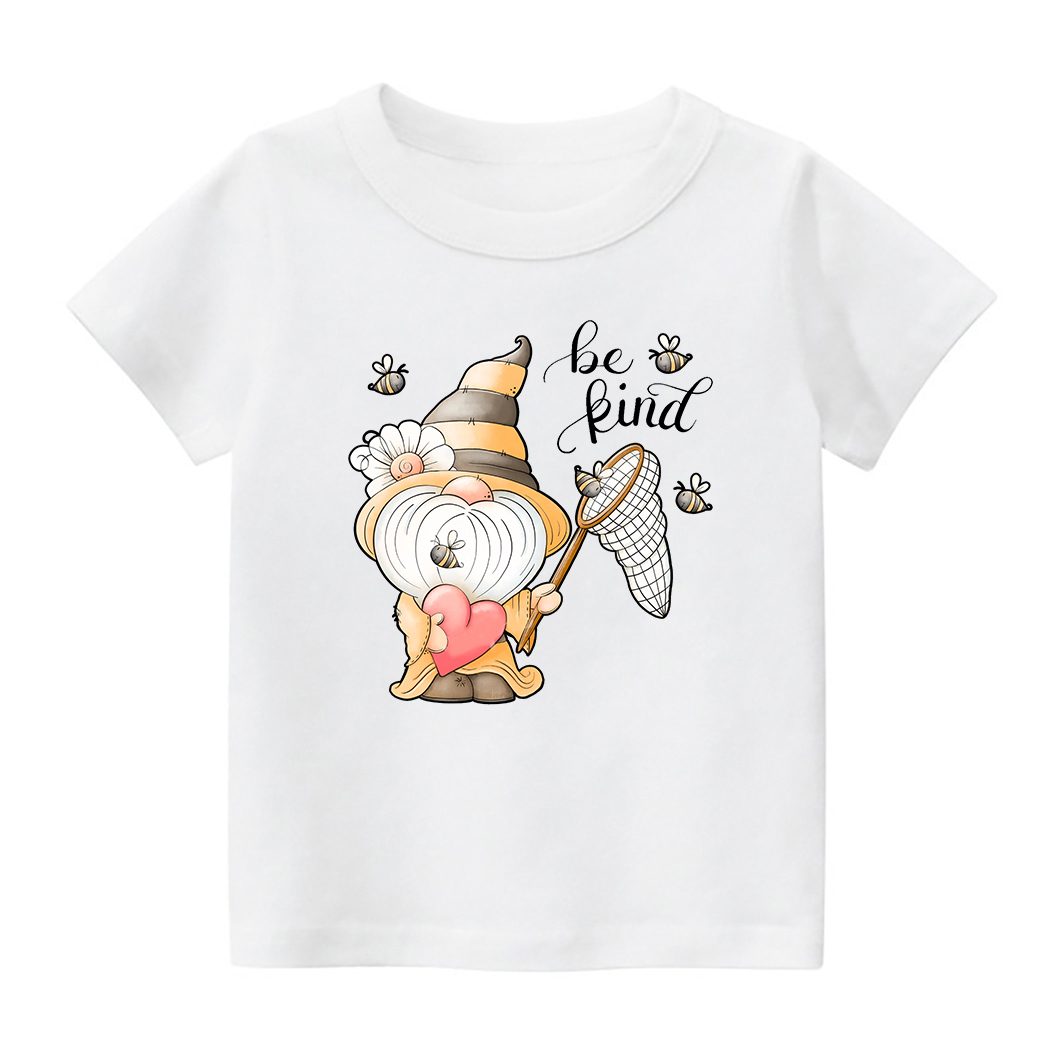 Spring Bumble Bee Gnome Kids T-Shirt