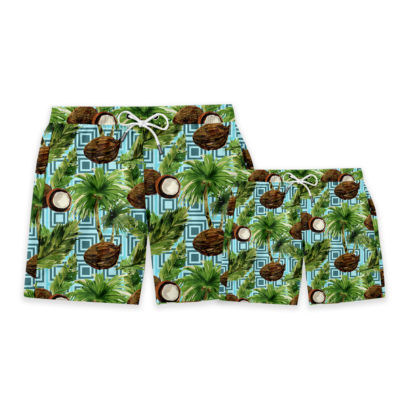 Hawaiian Coconut Dad&Me Matching Shorts SaleBeepumpkin™