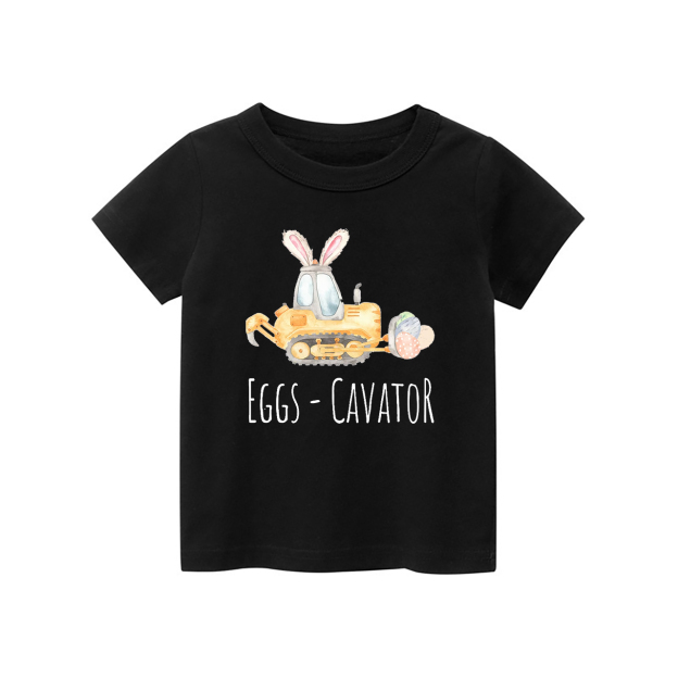 Eggs-cavator Tractor Baseball Kids T-Shirt