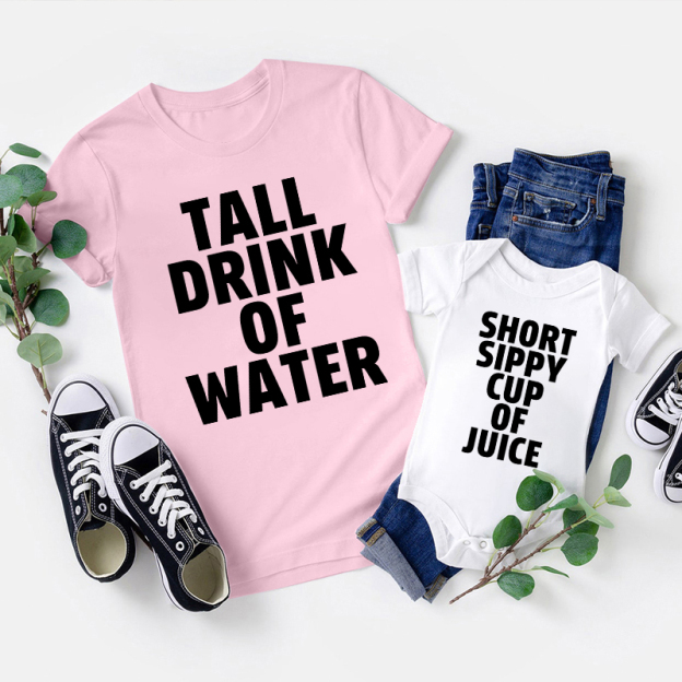 Tall Drink Of Water Matching Shirt For Daddy And Me