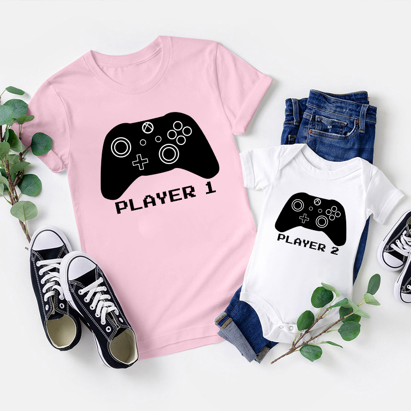 PLAYER 1 & 2 Matching Shirt For Daddy And Me