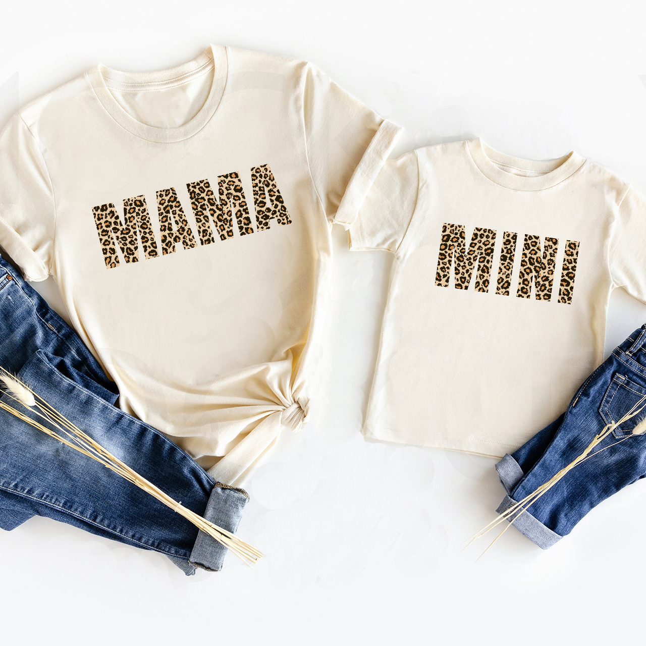 Leopard Print MAMA MINI Matching Tees For Mom & Me