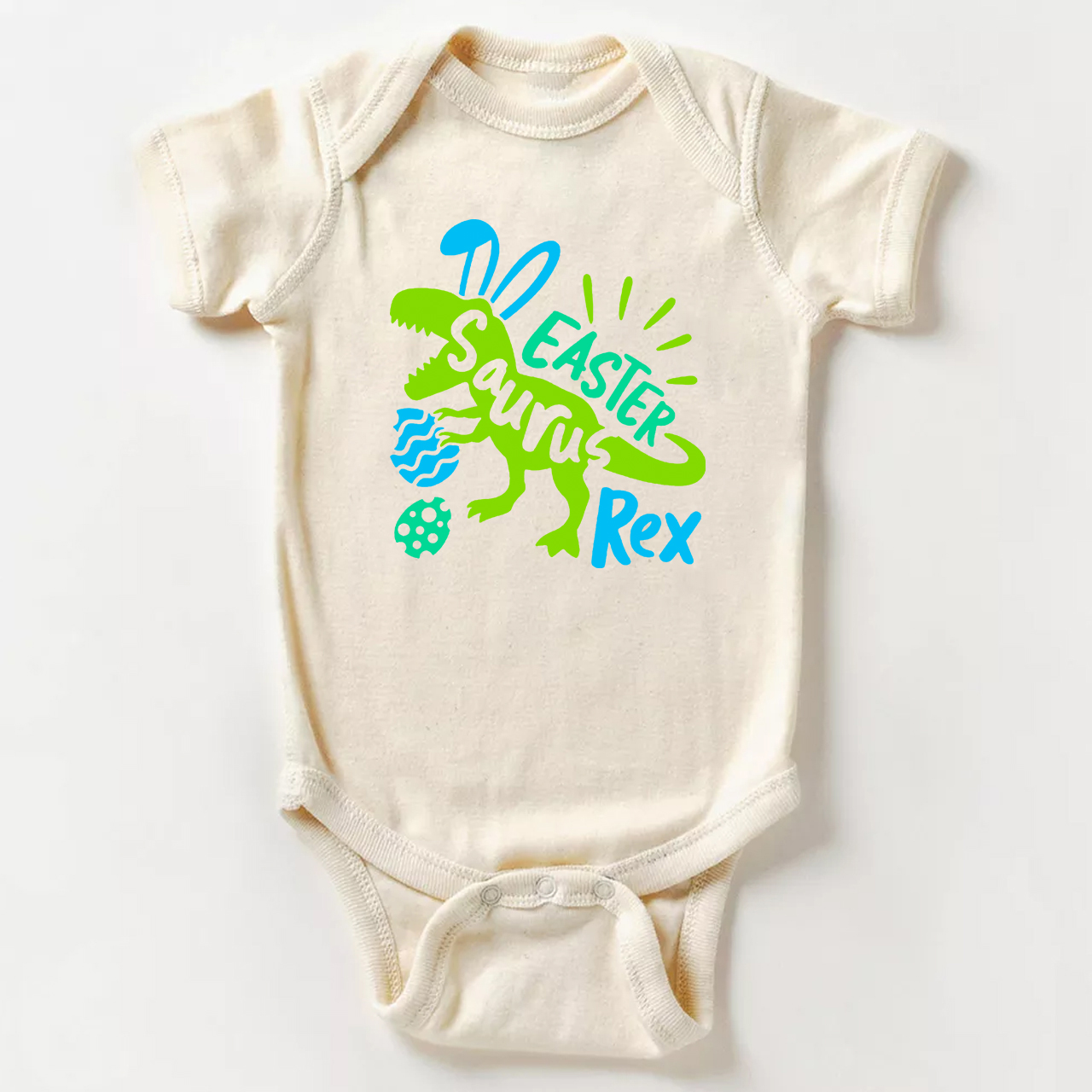 Easter Saurus Rex Baby Bodysuit