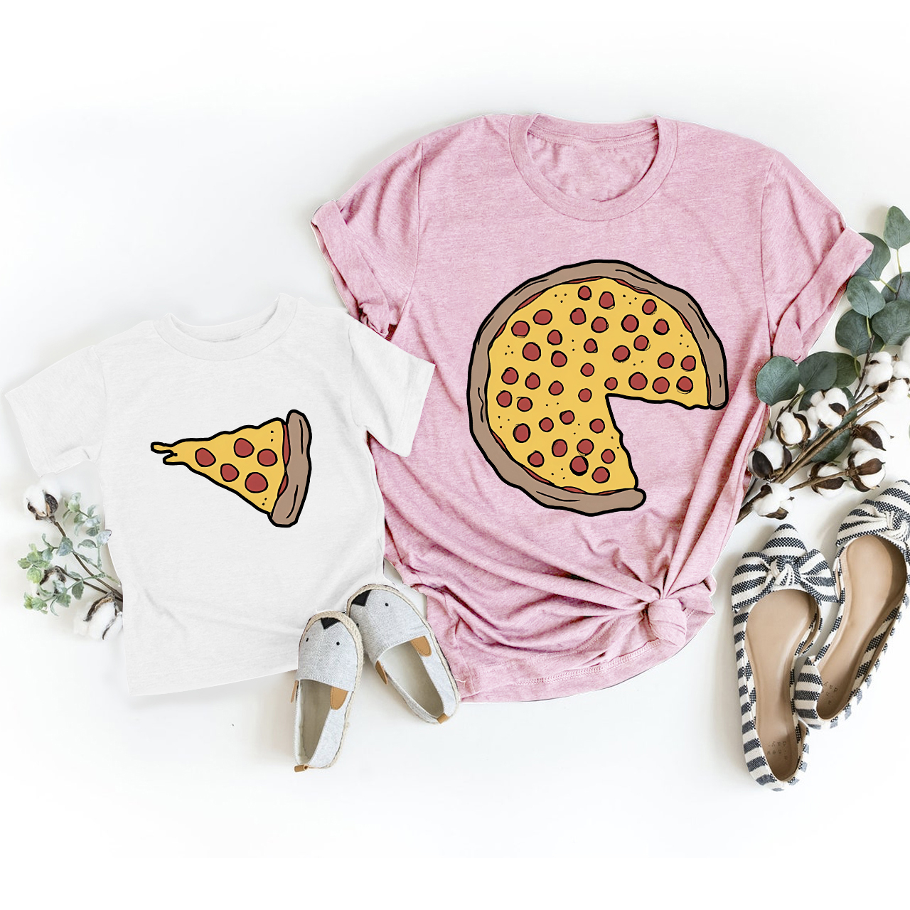 Pizza Matching Tees For Mom & Me