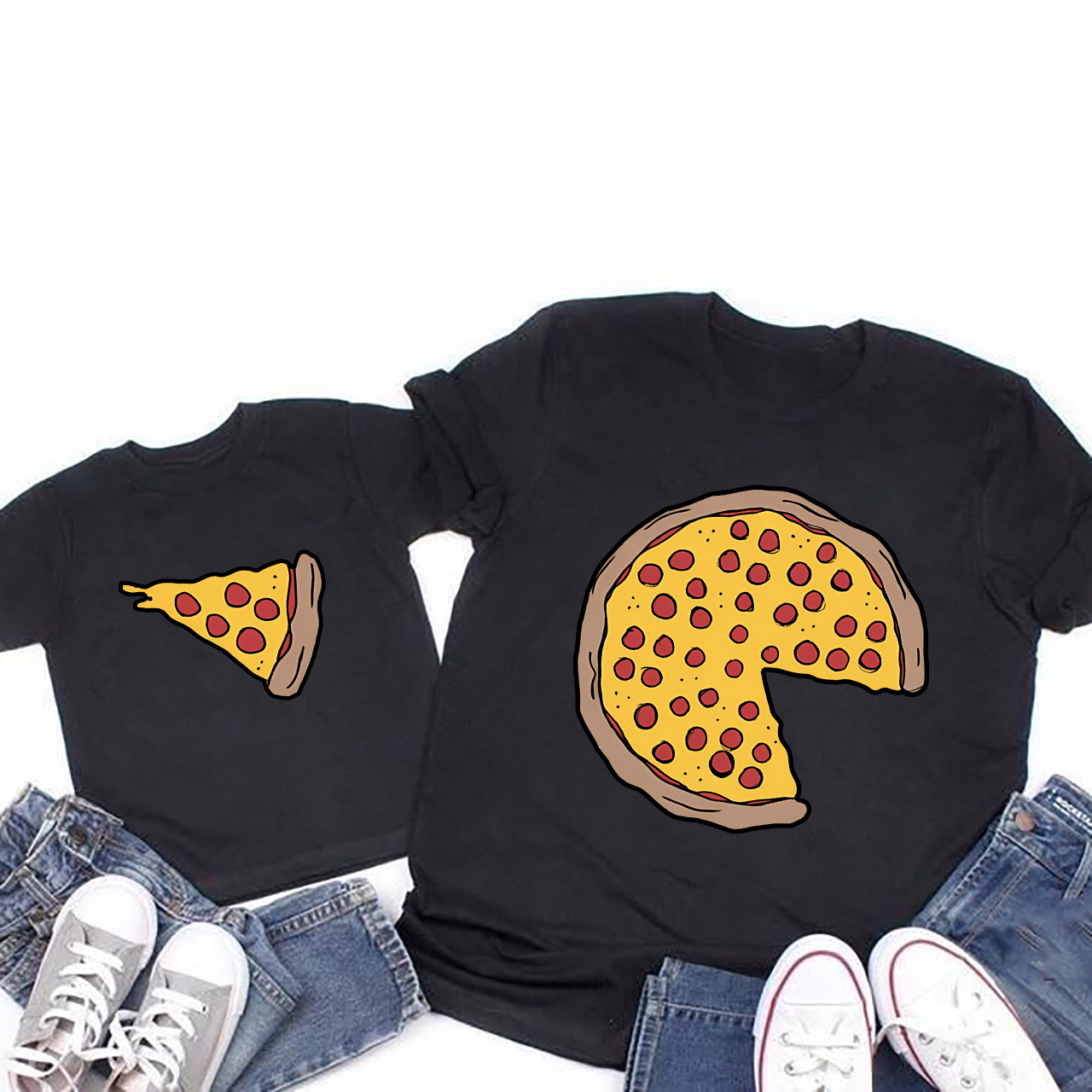 Pizza Matching Tees For Mom & Me