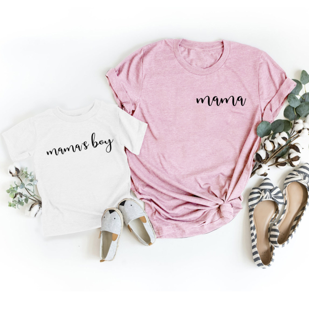 Mama's Boy Girl Matching T-Shirts For Mother's Day