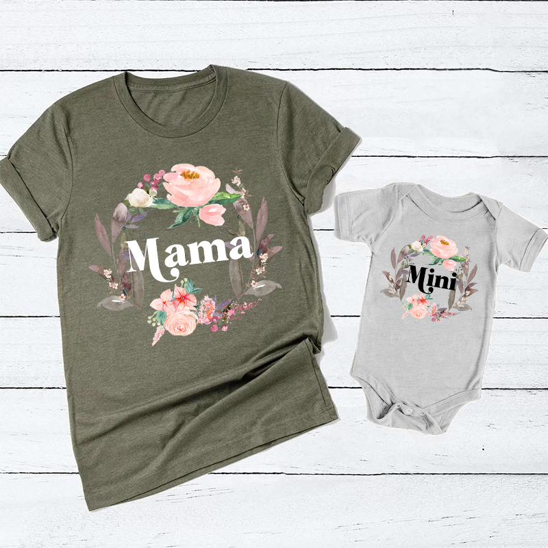 Flower Cluster Matching T-Shirts For Mother's Day