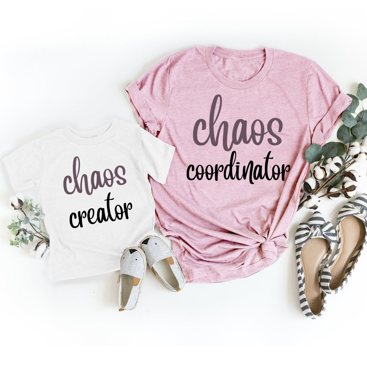 Chaos Creator & Coordinator Matching T-Shirts For Mother's Day