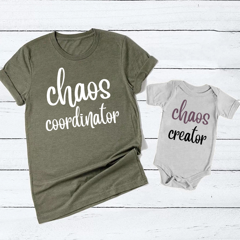 Chaos Creator & Coordinator Matching T-Shirts For Mother's Day