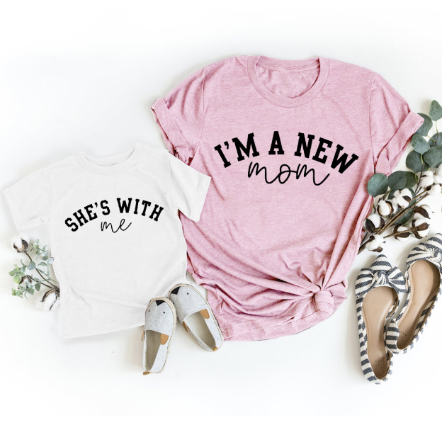 I'm A New Mom Matching T-Shirt For Mother's Day