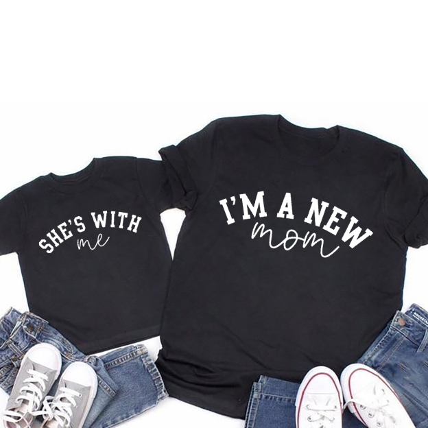 I'm A New Mom Matching T-Shirt For Mother's Day