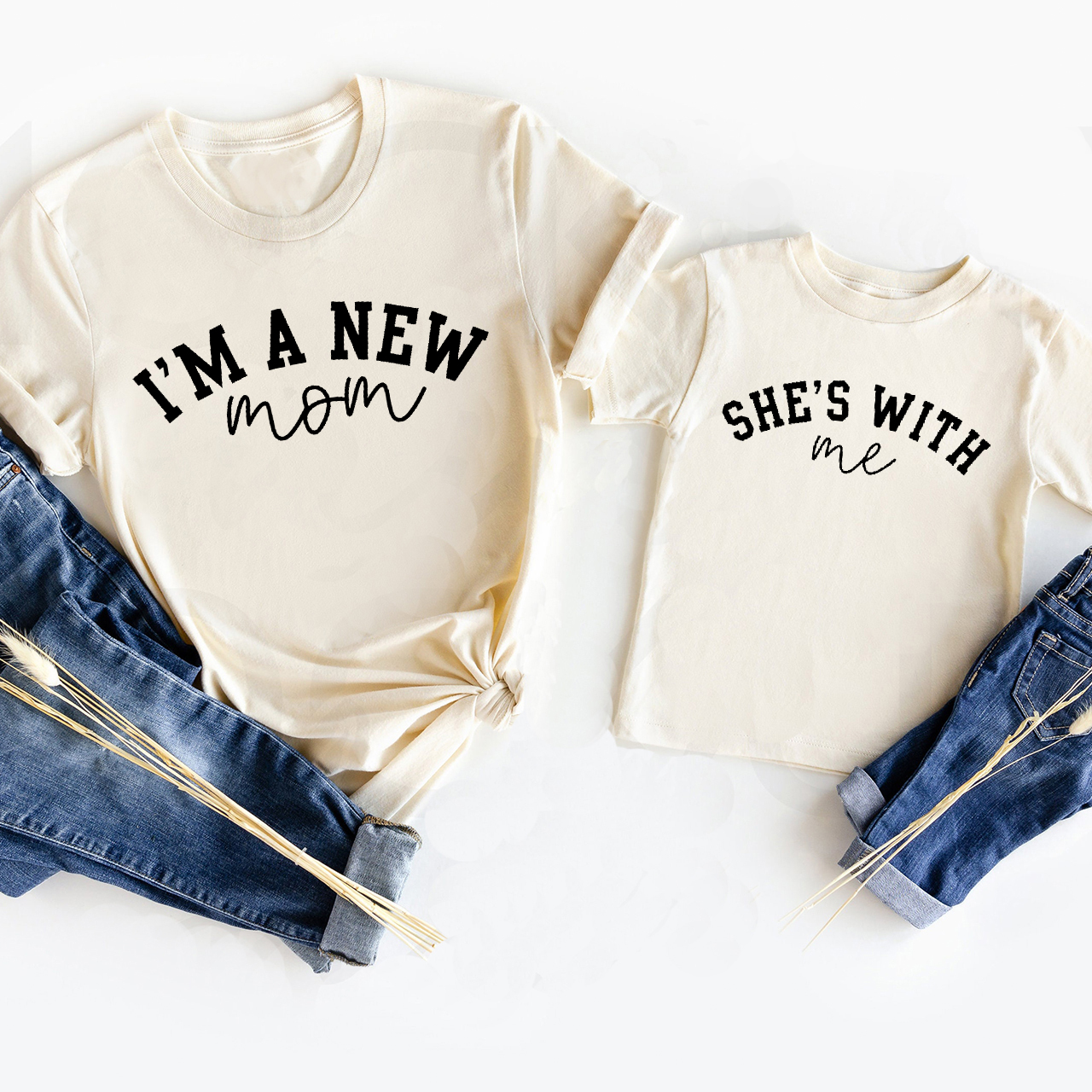 I'm A New Mom Matching T-Shirt For Mother's Day