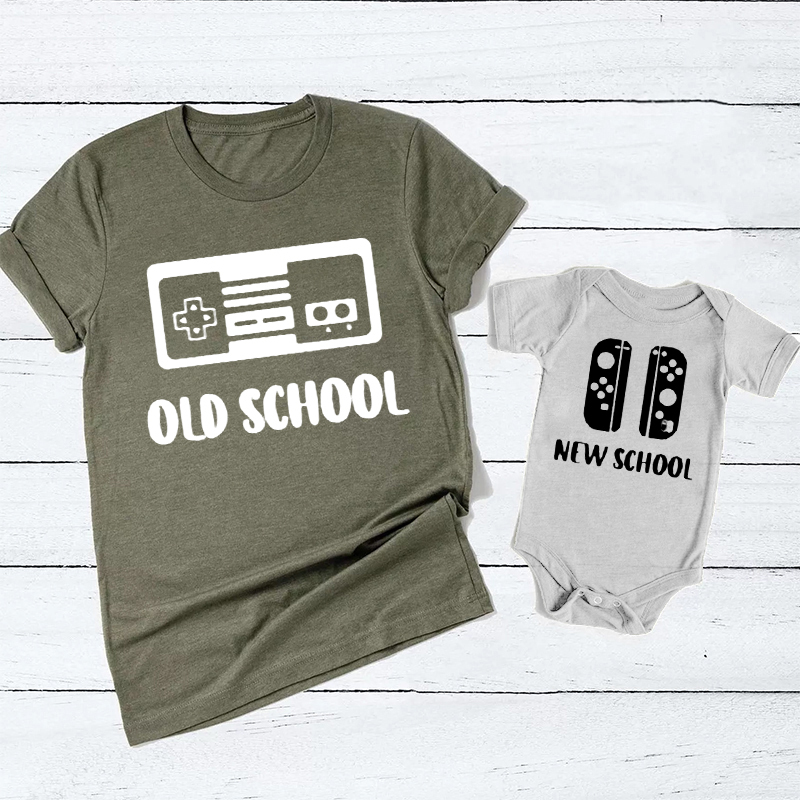 Old School & New School Matching Tees For Father's Day