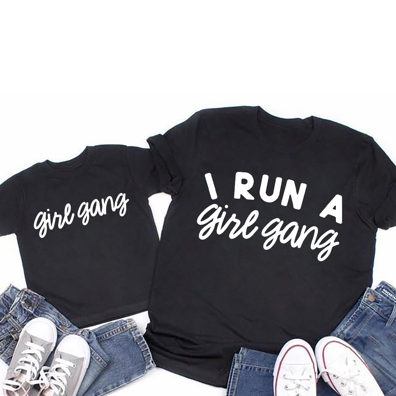 Pink Girl Gang Mother's Day Gift Matching T-Shirt