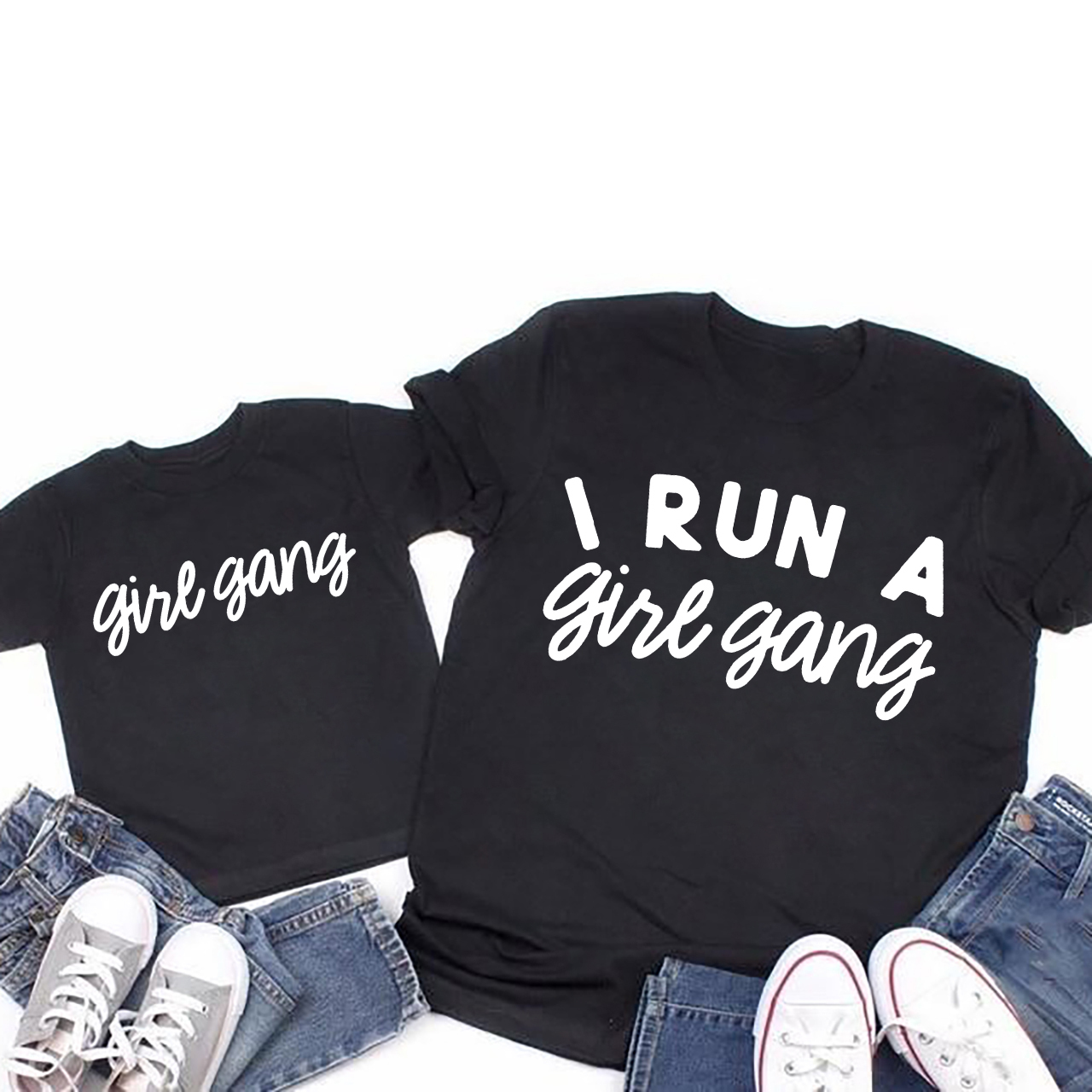 Pink Girl Gang Mother's Day Gift Matching T-Shirt