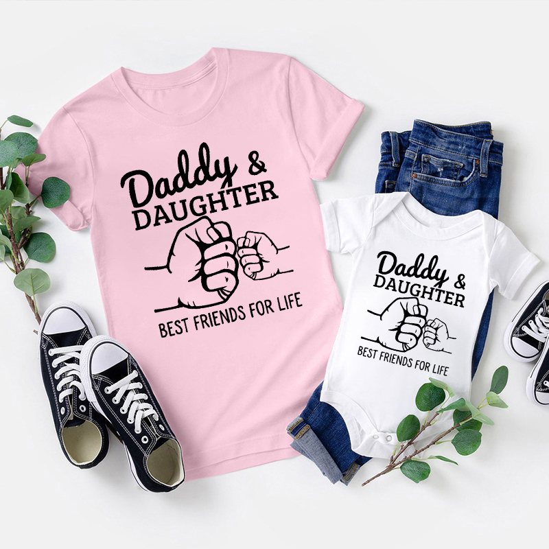 Daddy& DAUGHTER BEST FRIENDS FOR LIFE Matching Tees For Dad & Me