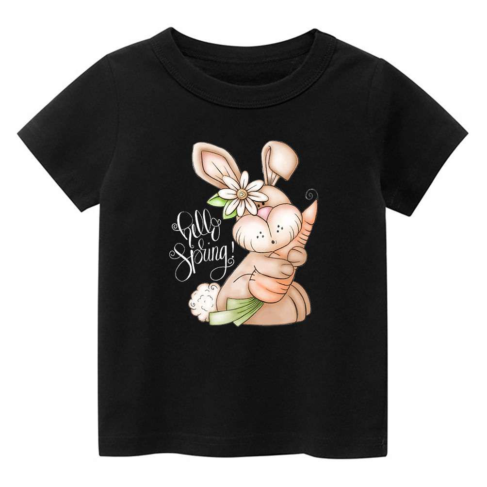 Hello Spring Bunny Rabbit Kids T-Shirt