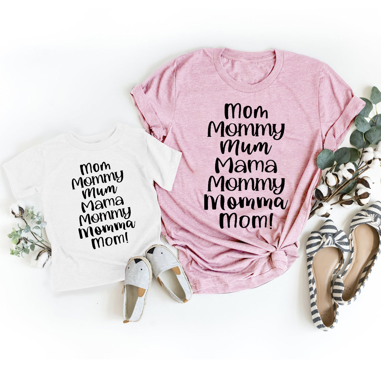 Mom Mommy Mum Mama Mother's Day Matching T-Shirts