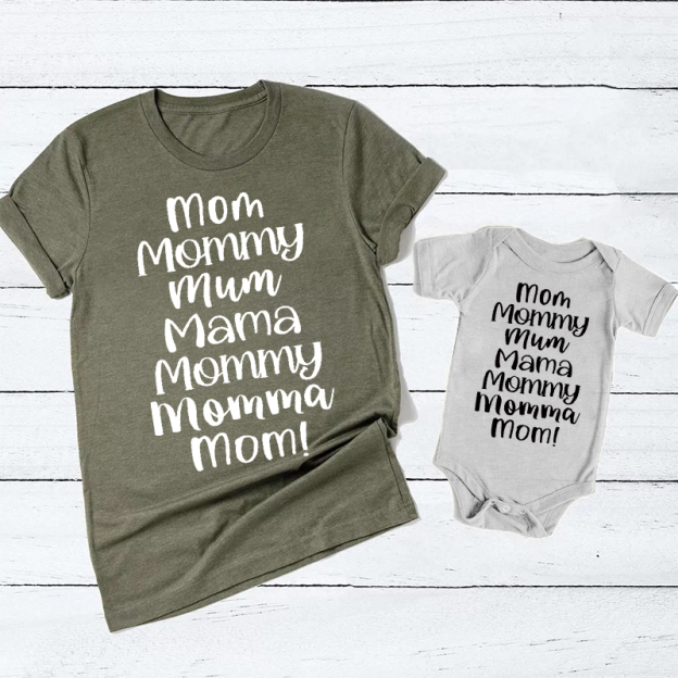 Mom Mommy Mum Mama Mother's Day Matching T-Shirts