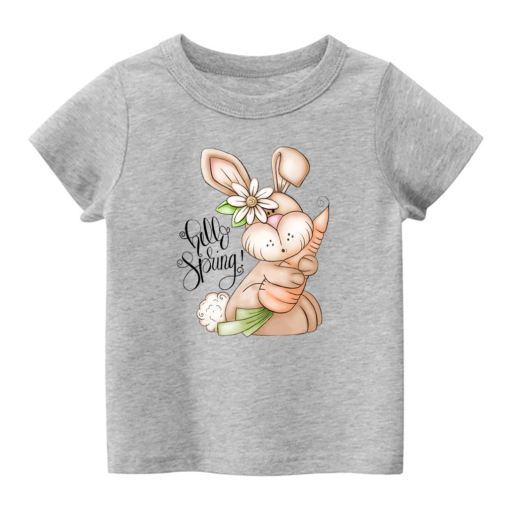 Hello Spring Bunny Rabbit Kids T-Shirt
