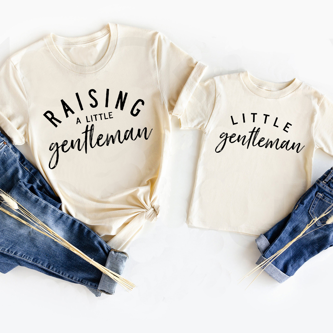 Raising A Little Gentleman-Mother's Day Matching T-Shirts