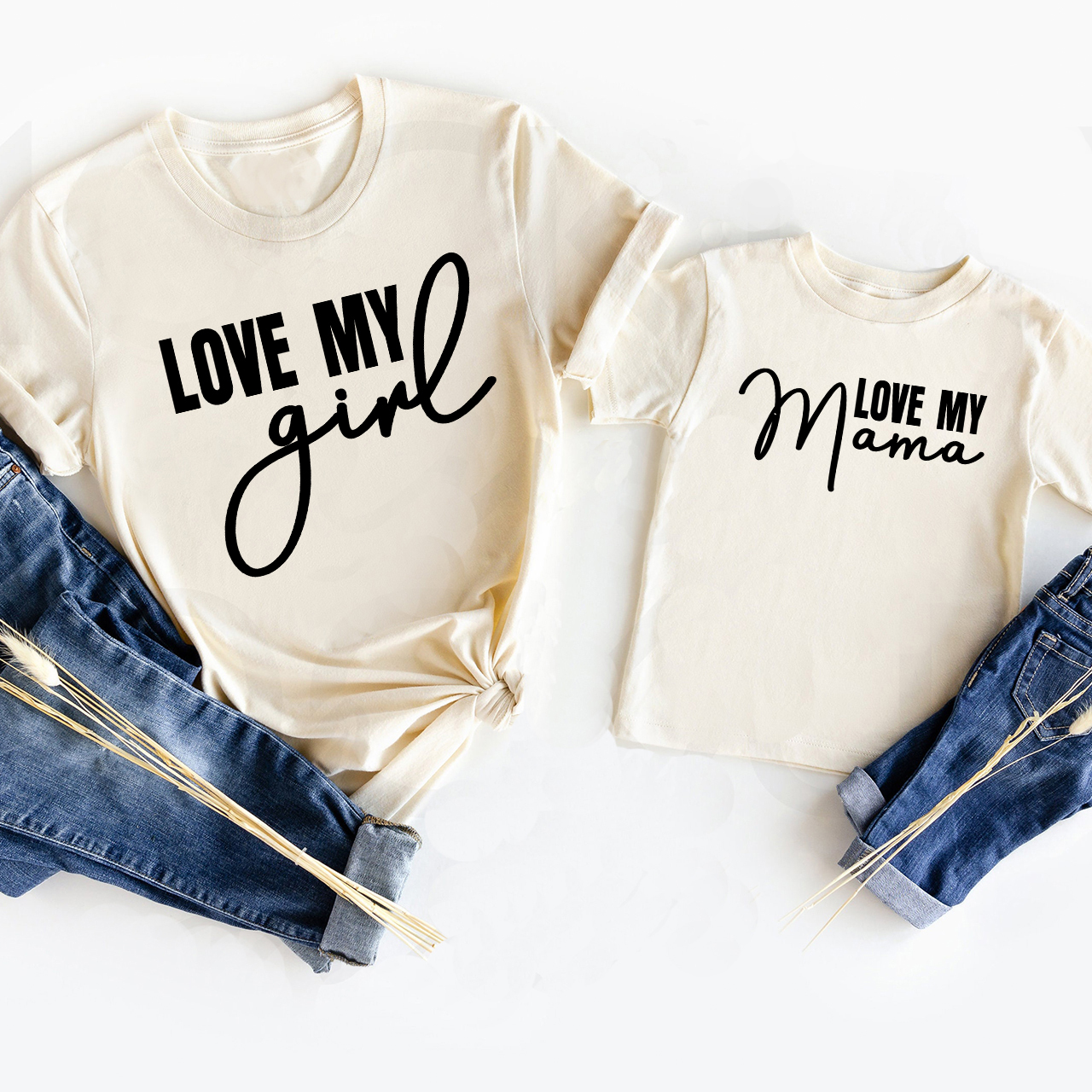 Love My Mama Mother's Day Matching T-Shirts For Mom & Kids