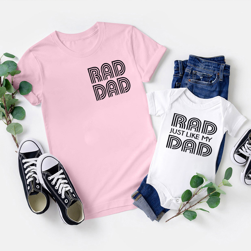 Red Just Like My Dad Matching Tees For Dad & Me