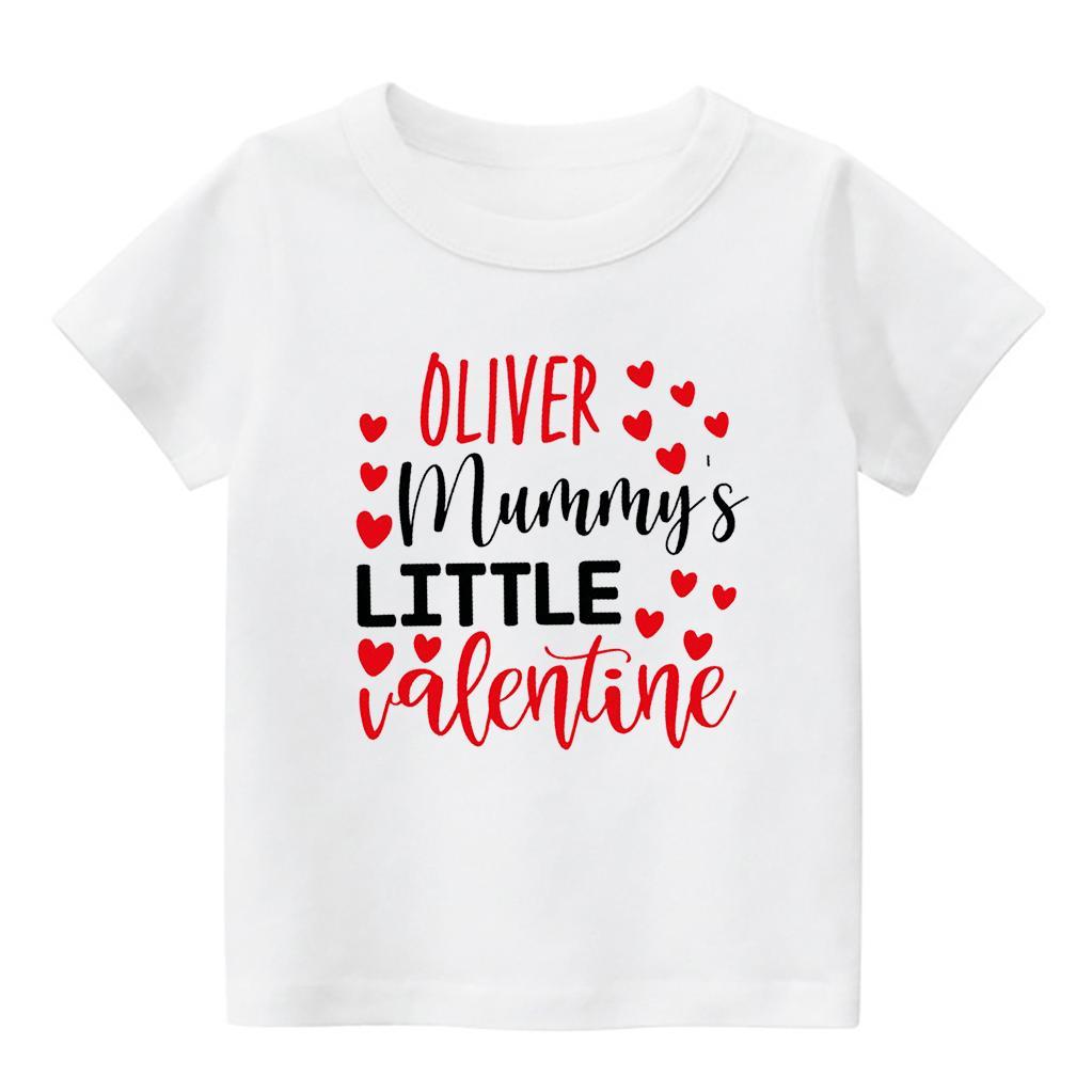Personalized Mommy's Little Valentine Kids Shirt