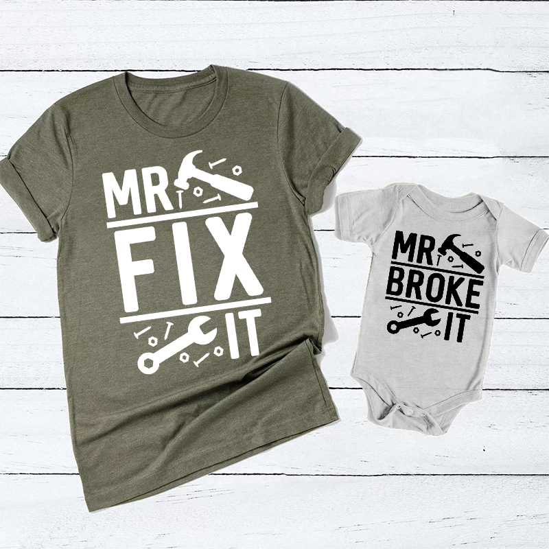 Fix & Broke Matching Tees For Father's Day
