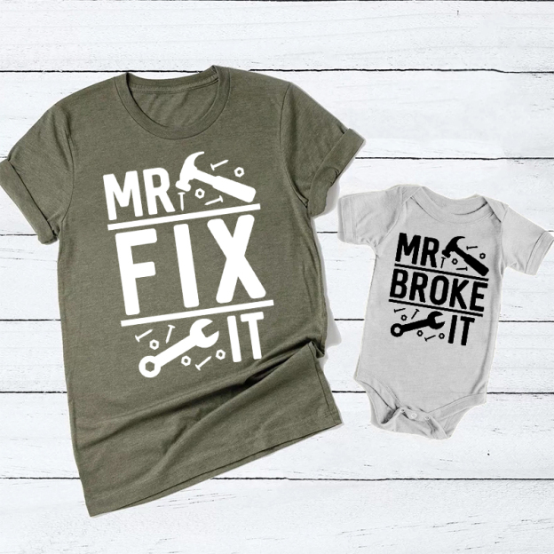 Fix & Broke Matching Tees For Father's Day