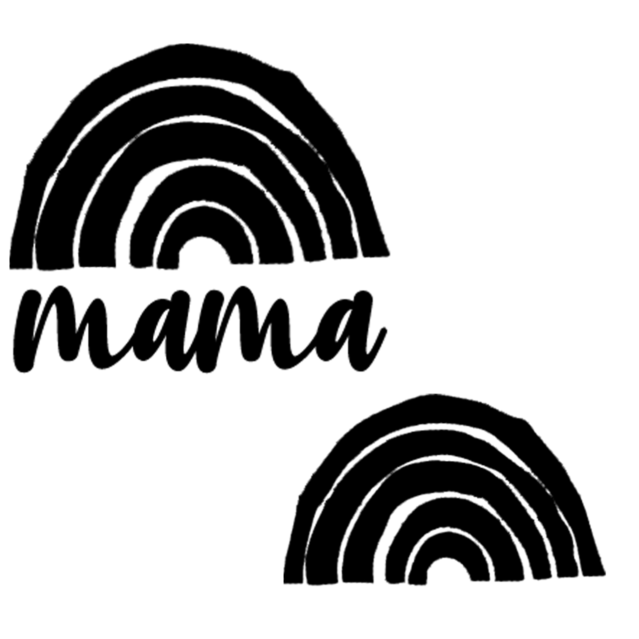 Mother's Day Gift Matching T-Shirt-White Rainbow