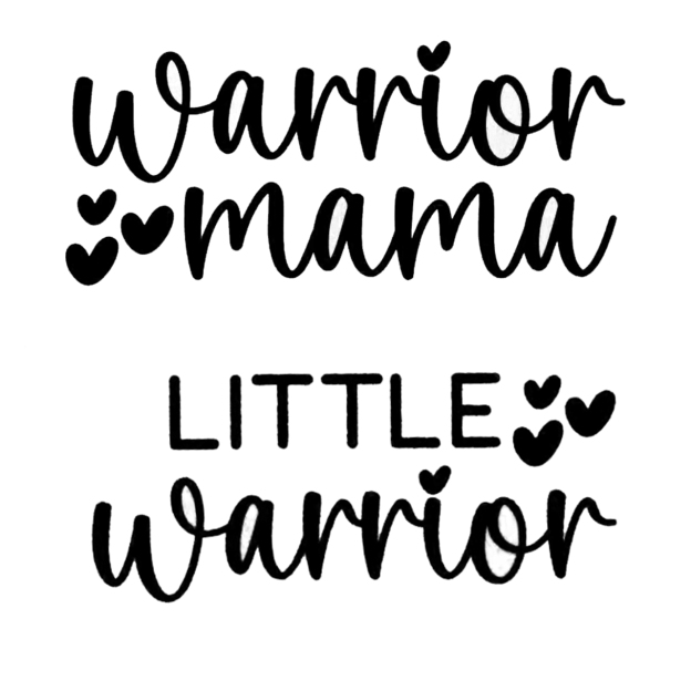 LITTLE Warrior & Warrior Mama Mother's Day Gift Matching T-Shirt