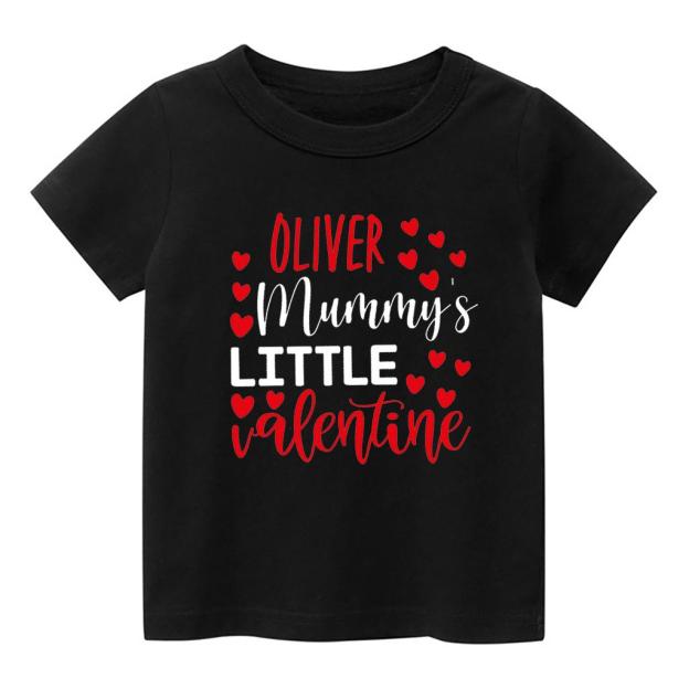 Personalized Mommy's Little Valentine Kids Shirt